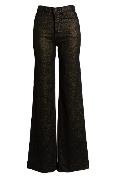 Shop Hudson Holly High Waist Wide Leg Jeans In Gold Stellar