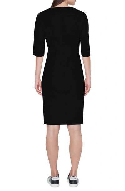 Shop Akris Cotton Blend Dress In 009 Black