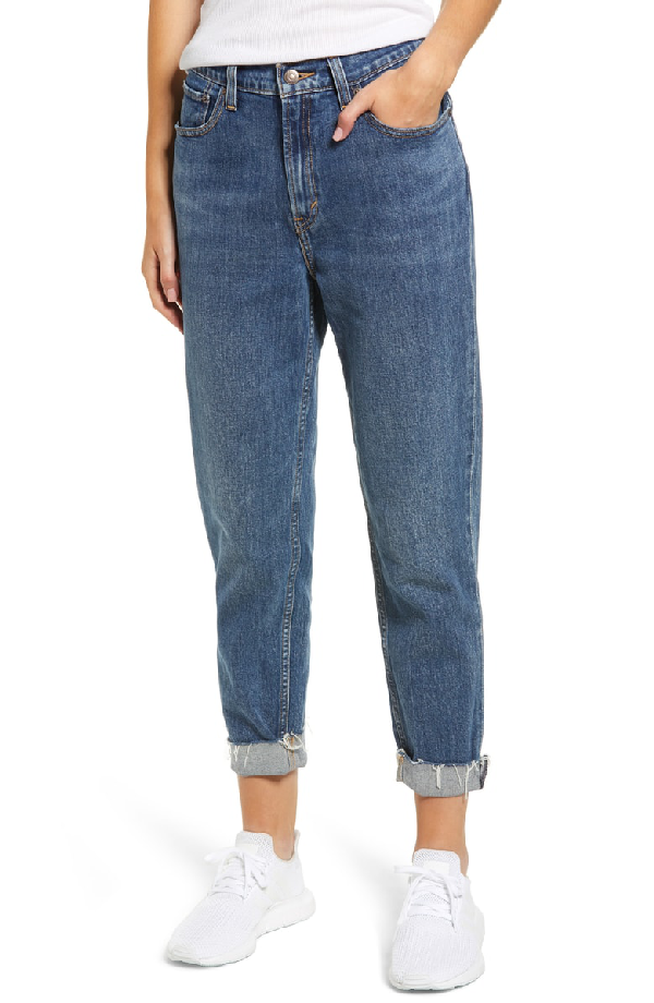 levi's cropped mom jeans