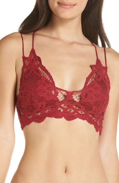 Shop Free People Intimately Fp Adella Longline Bralette In Garnet