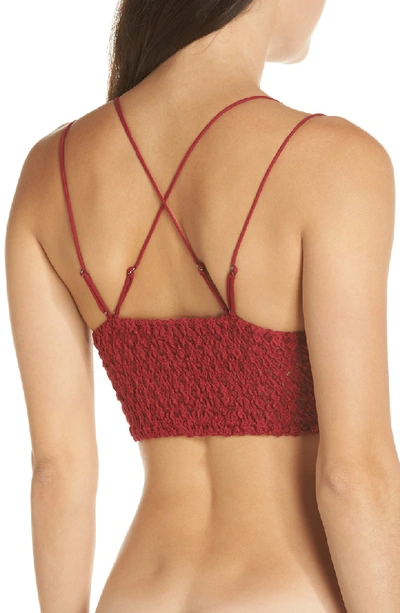 Shop Free People Intimately Fp Adella Longline Bralette In Garnet