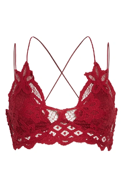 Shop Free People Intimately Fp Adella Longline Bralette In Garnet