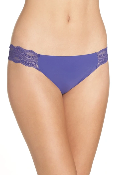 Shop B.tempt'd By Wacoal B.bare Thong In Navy Blue