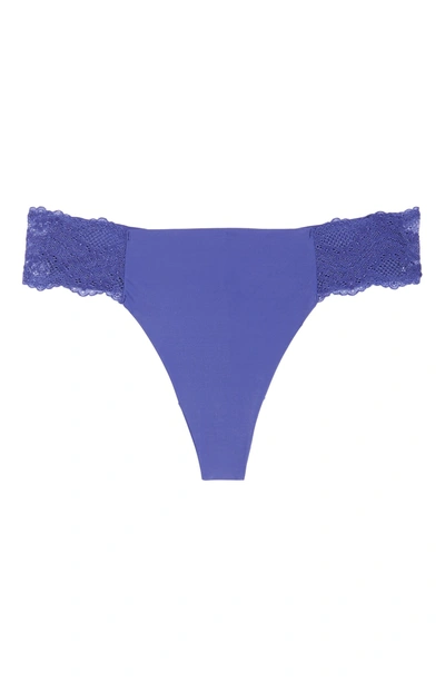 Shop B.tempt'd By Wacoal B.bare Thong In Navy Blue