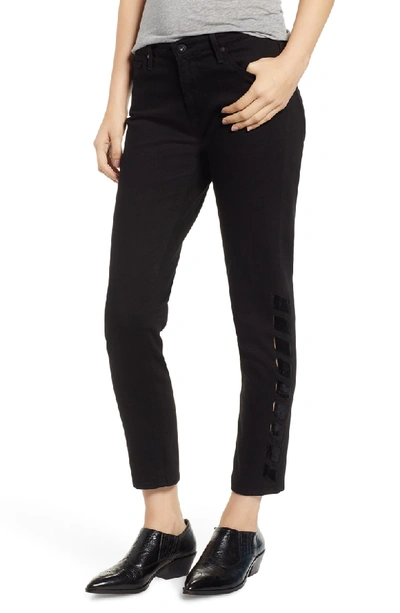 Shop Ag Prima Intertwined Crop Skinny Jeans In Super Black