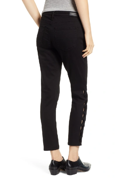 Shop Ag Prima Intertwined Crop Skinny Jeans In Super Black