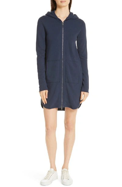 Shop Atm Anthony Thomas Melillo Hooded French Terry Dress In Midnight