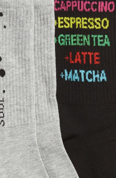 Shop Sockart Drinking 2-pack Crew Socks In Grey Heather