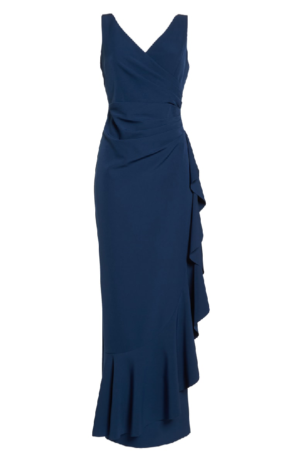 laguna faux wrap gown