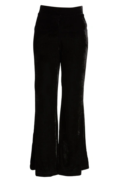 Shop Love, Fire Velvet Flare Pants In Ebony