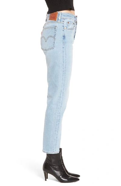 Shop Levi's Wedgie Icon Fit High Waist Crop Jeans In Bauhaus Blues