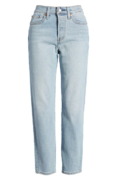 Shop Levi's Wedgie Icon Fit High Waist Crop Jeans In Bauhaus Blues