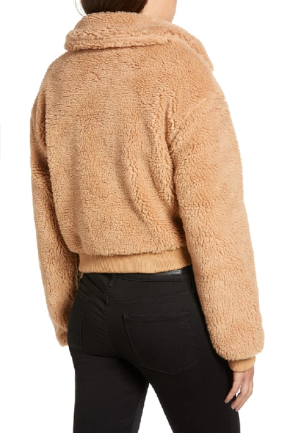 Tiger Mist Teddy Jacket In Brown