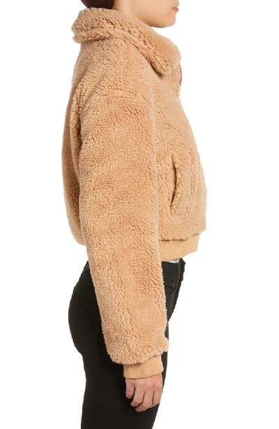 Tiger Mist Teddy Jacket In Brown
