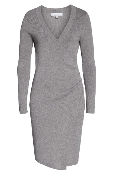 Shop Adelyn Rae Sharine Sweater Dress In Heather Grey