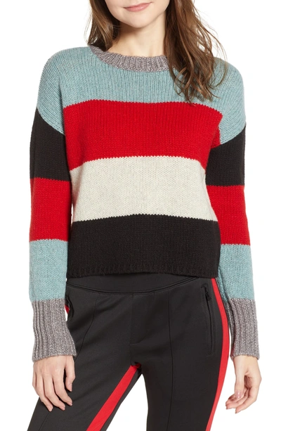 Shop Pam & Gela Stripe Crop Sweater In Multicolor