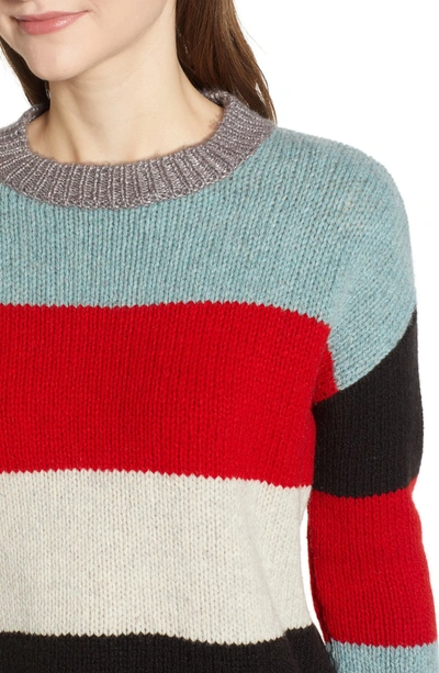 Shop Pam & Gela Stripe Crop Sweater In Multicolor