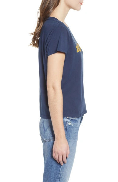 Shop Mother The Boxy Goodie Goodie Supima Cotton Tee In Navy