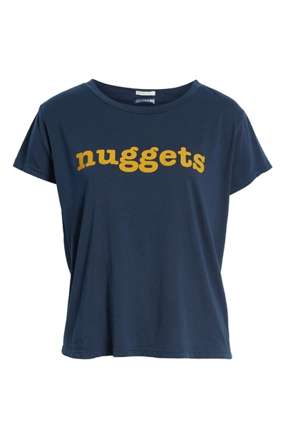 Shop Mother The Boxy Goodie Goodie Supima Cotton Tee In Navy