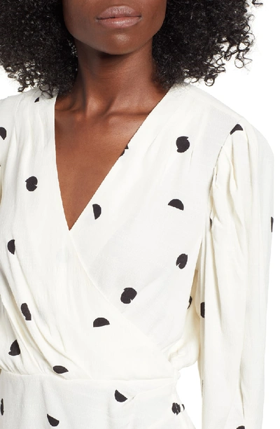 Shop Astr Mia Dot Top In Cream Black Dot