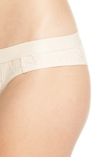 Shop Negative Underwear Moire Bikini In Peach
