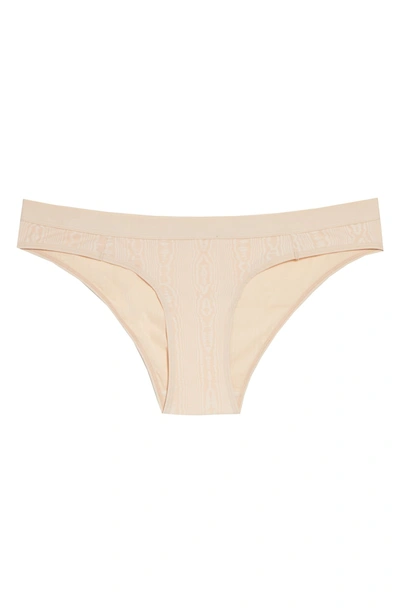 Shop Negative Underwear Moire Bikini In Peach