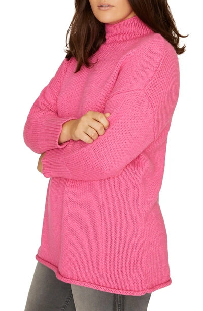 Shop Sanctuary Supersized Curl Up Sweater In Street Pink