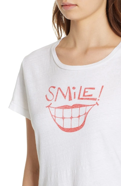 Shop Re/done Smile Graphic Tee In Optic White