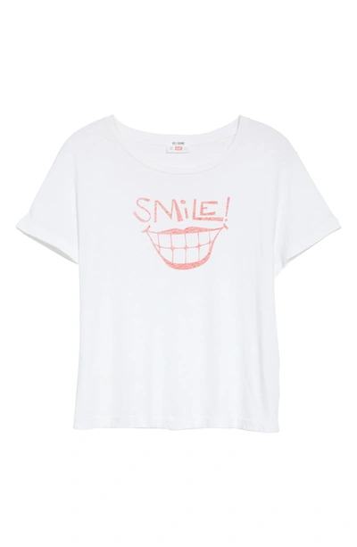 Shop Re/done Smile Graphic Tee In Optic White