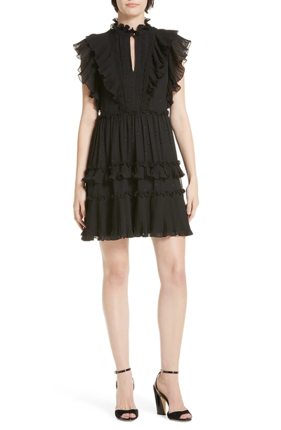 Shop Kate Spade Bakery Devore Dot Dress In Black