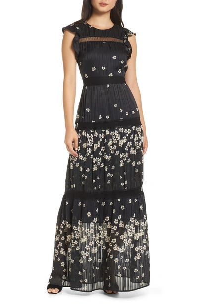 Shop Adelyn Rae Suri Maxi Dress In Black-white