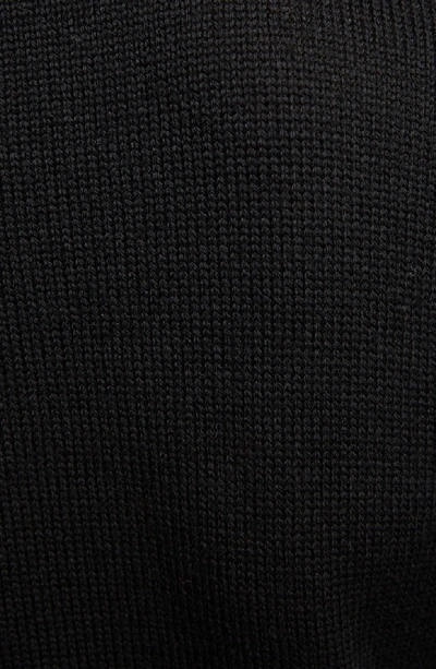 Shop Saint Laurent Beaded Logo Wool Sweater In Noir / Multicolor
