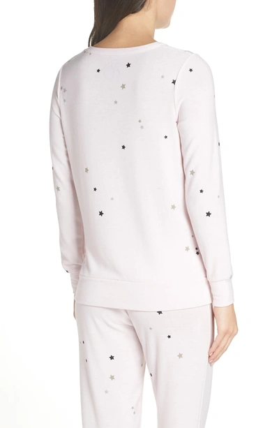 Shop Chaser Glitter Stars Sweatshirt In Pearl