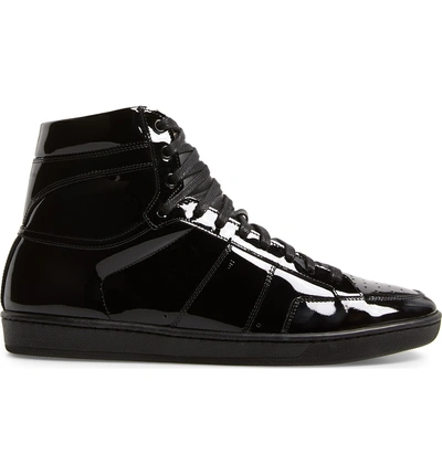 Shop Saint Laurent Sl/10h Signature Court Classic High Top Sneaker In Nero