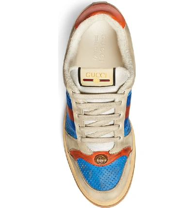 Gucci Sneakers Brown, Orange, and Blue