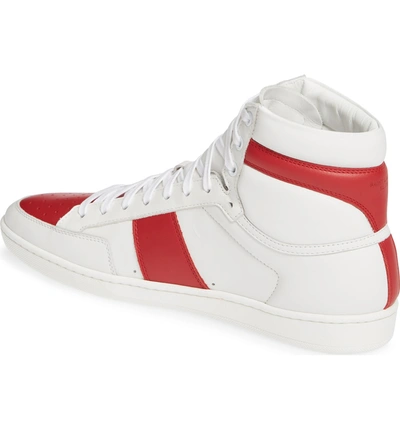 Shop Saint Laurent Sl/10h Signature Court Classic High-top Sneaker In White/ Multi