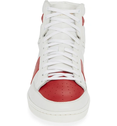 Shop Saint Laurent Sl/10h Signature Court Classic High-top Sneaker In White/ Multi