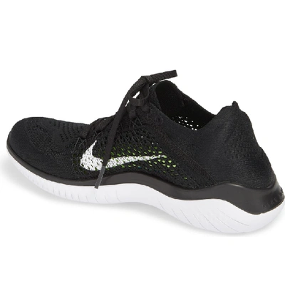 Shop Nike Free Rn Flyknit 2018 Running Shoe In Black/ White