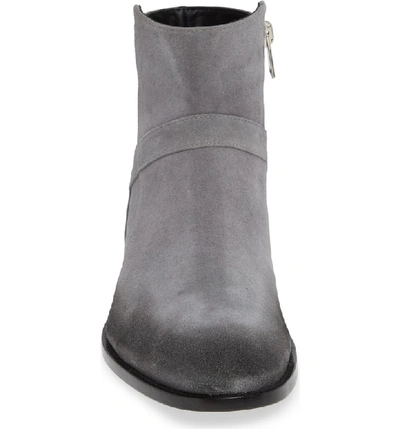 Shop Grand Voyage Bowie Zip Boot In Grey Suede/ Black