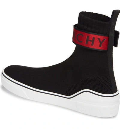 Shop Givenchy George V Sneaker In Black/ Red