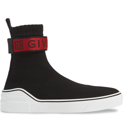 Shop Givenchy George V Sneaker In Black/ Red