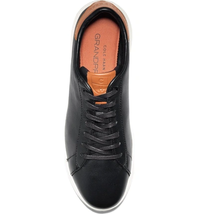 Shop Cole Haan Grandpro Tennis Sneaker In Black/ British Tan