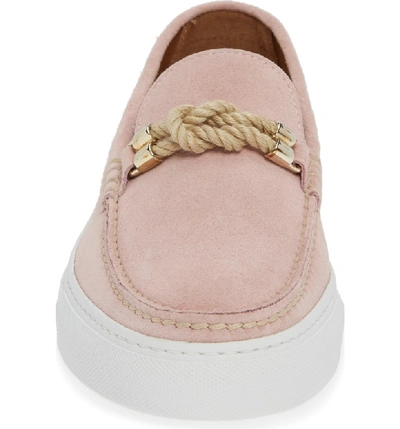 Shop Grand Voyage Britton Square Knot Loafer In Rose Suede