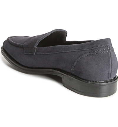 Shop Allen Edmonds Mercer Penny Loafer In Dark Navy Suede