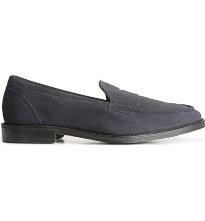 Shop Allen Edmonds Mercer Penny Loafer In Dark Navy Suede