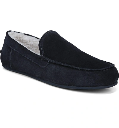 Shop Vince Gino Genuine Shearling Slipper In Coastal Blue