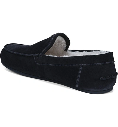 Shop Vince Gino Genuine Shearling Slipper In Coastal Blue