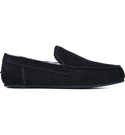 Shop Vince Gino Genuine Shearling Slipper In Coastal Blue