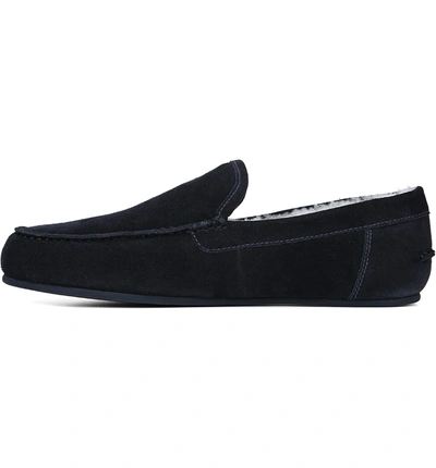 Shop Vince Gino Genuine Shearling Slipper In Coastal Blue