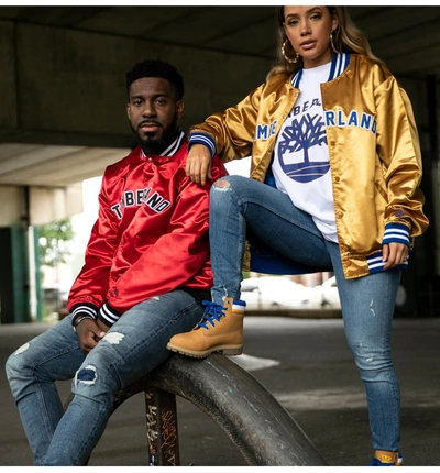 Shop Timberland Premium Nba Collection Boot In Wheat Nubuck/ Golden State